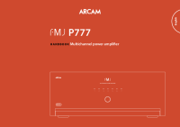 Arcam P777 - Owners Manual 